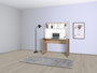Hanah Home Cmu-830-Mb-1 Mesa de estudio roble y blanco